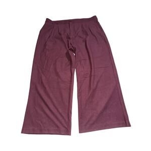 Torrid women’s New burgundy brushed twill wide leg trouser